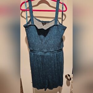 Torrid Teal Floral Romper